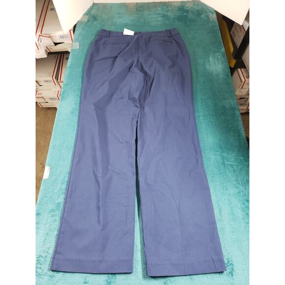 Time and Tru Dress Pants Size 12 Womens Blue Stretch Hook & Eye Straight NWT - Picture 11 of 13